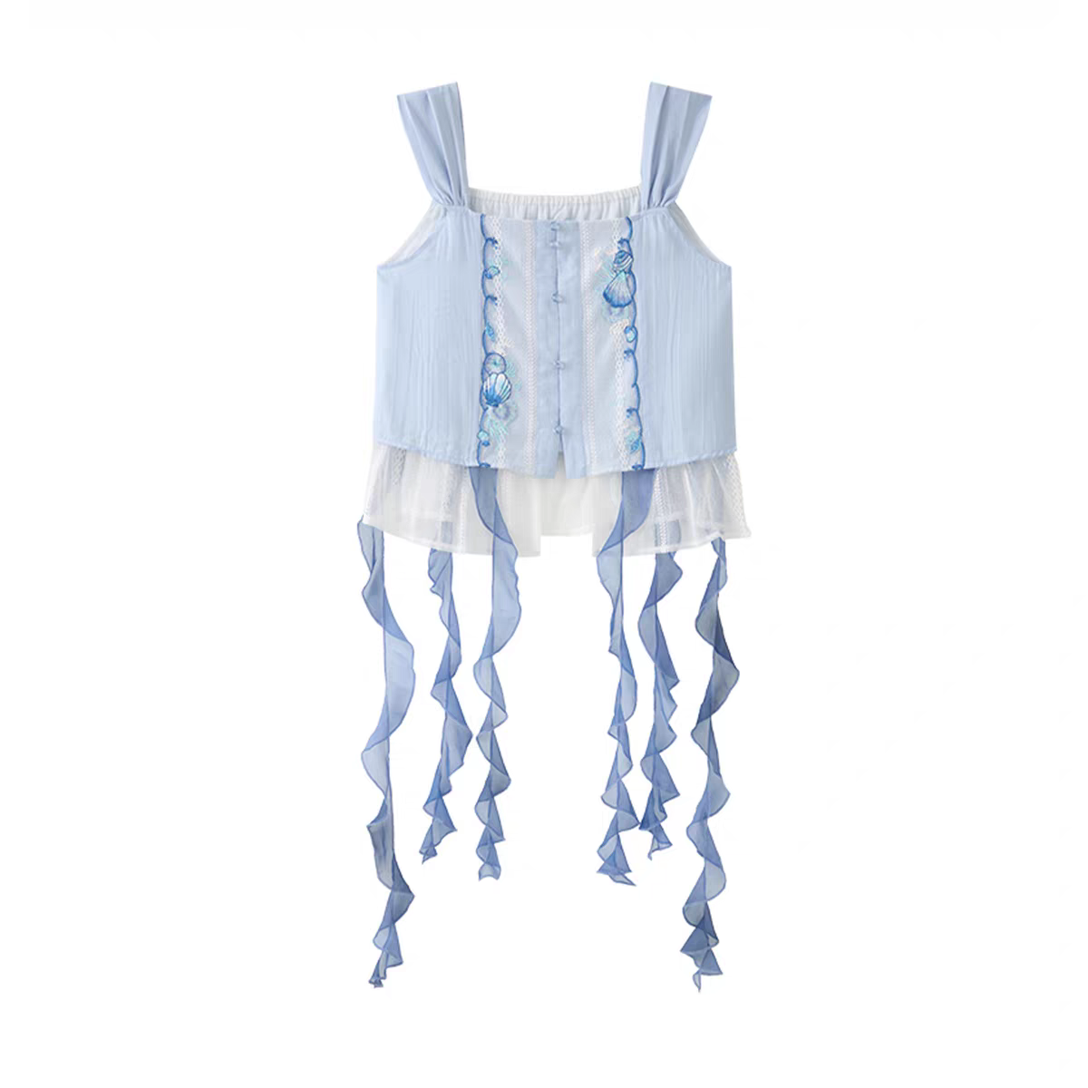 New Chinese-Style Gold-Woven Short Mamian Skirt & Camisole Set