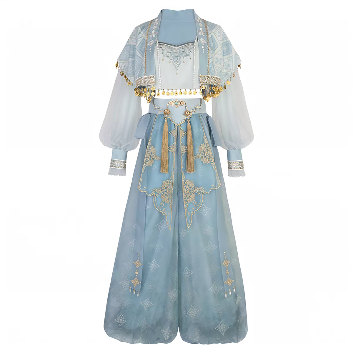Hanfu Women's Summer Chinese-style Han-element Top — Dunhuang Flying Apsaras Western Regions Performance Costume