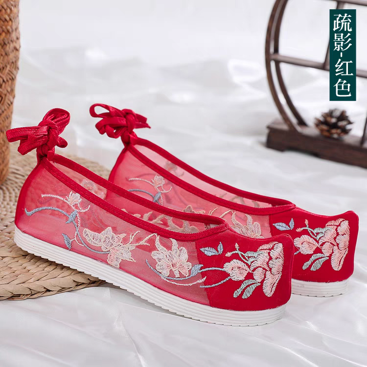 网纱绣花鞋34-40