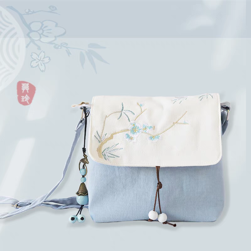 Embroidered Shoulder Bag
