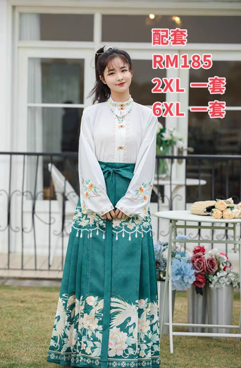 马来西亚汉服现货大码马面裙现货Ready stock hanfu horse face skirt
