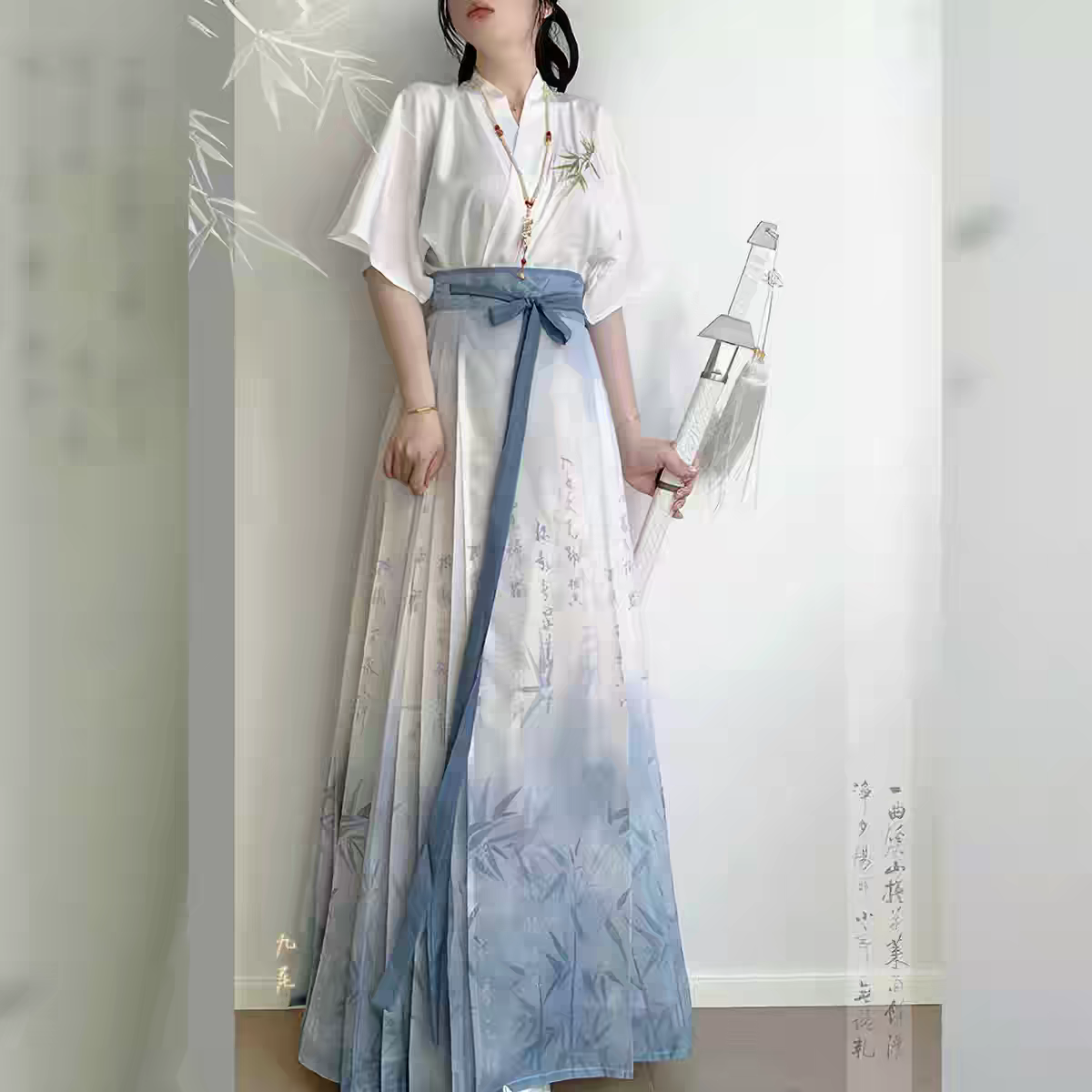 Hanfu Matching Ma-mian skirt (sizes S–XL)