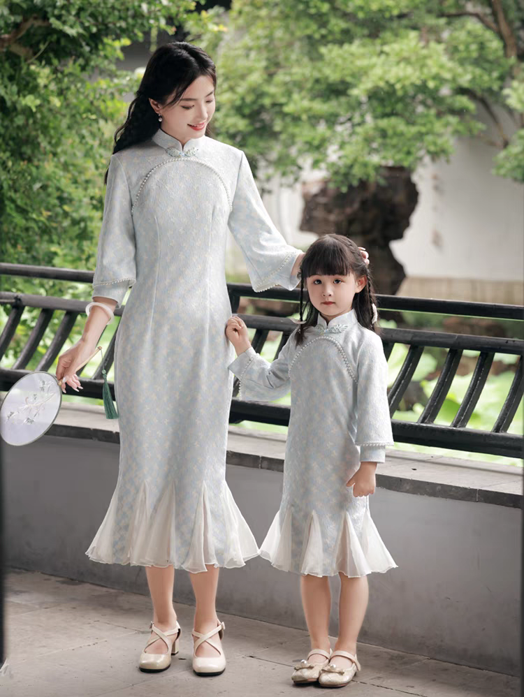 母女装旗袍母女穿搭亲子装