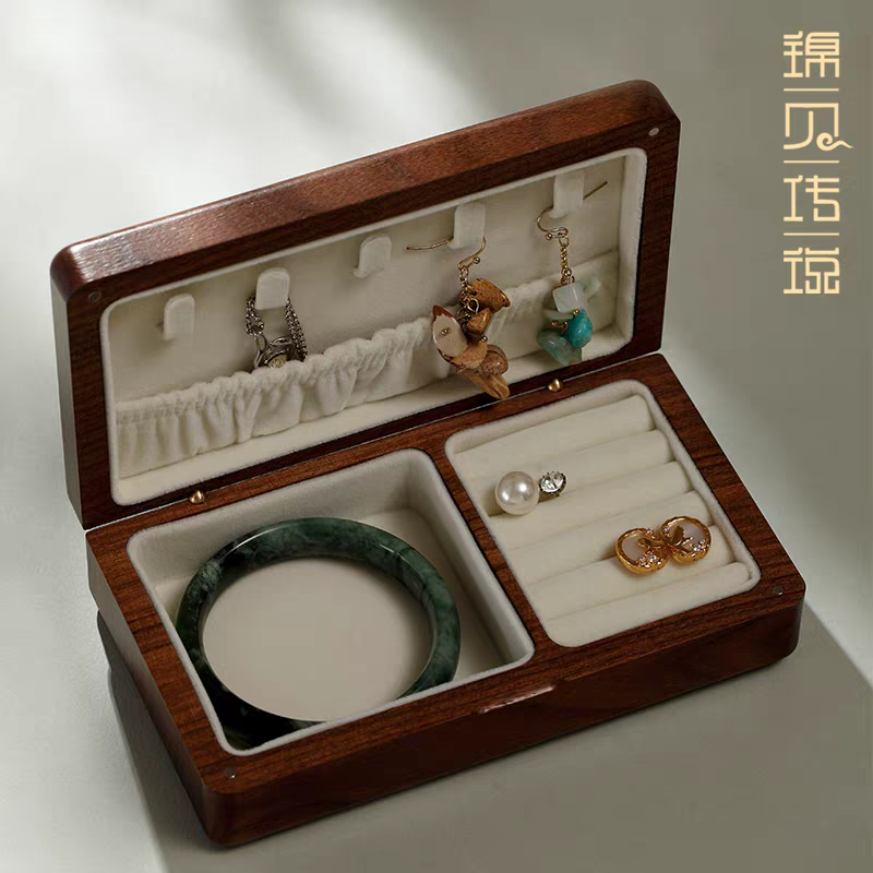 Mother-of-Pearl Inlay Jewelry Box – Handmade Lacquerware, Perfect Wedding Gift for Her