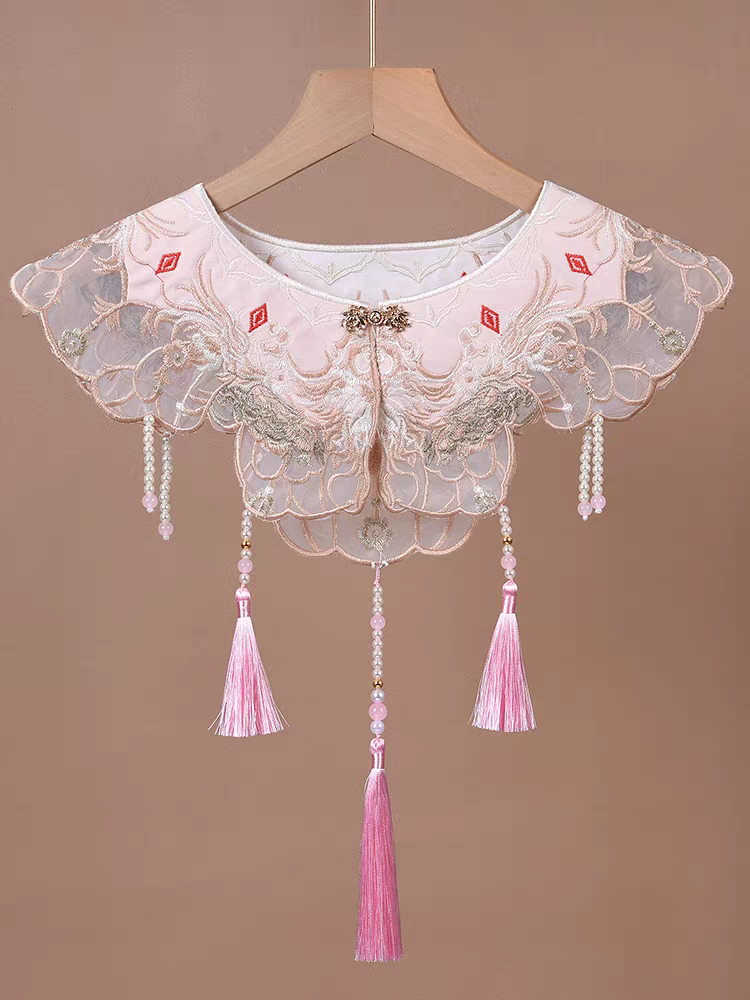 云肩Yunjian Chinese Cloud Collar – Traditional Embroidered Cape for Hanfu & Qipao