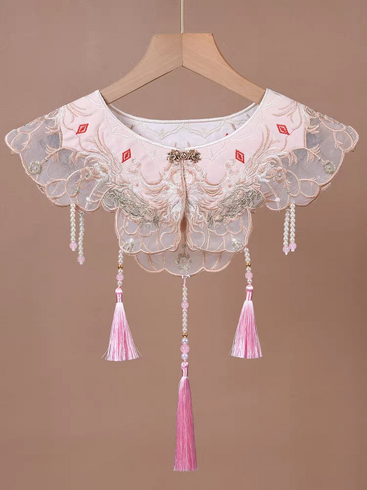云肩Yunjian Chinese Cloud Collar – Traditional Embroidered Cape for Hanfu & Qipao