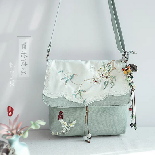 Embroidered Shoulder Bag