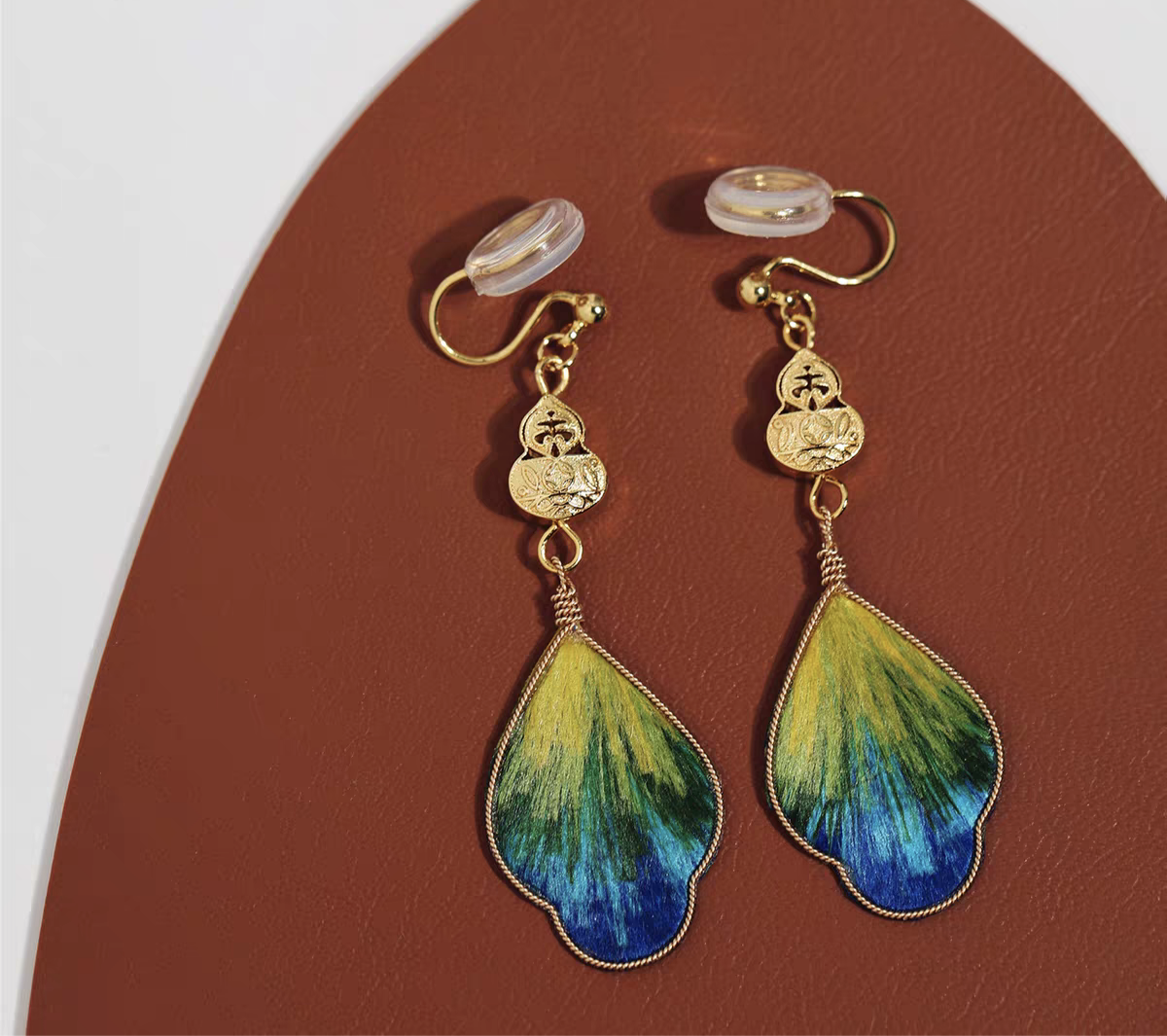 RongHua Chinese New Style Clip On Earrings for Women | No Ear Piercing Traditional Inspired Jewelry