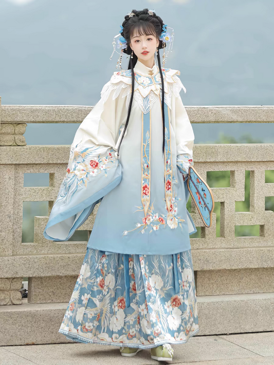 Ming Dynasty style cloud-shoulder Hanfu明制云肩汉服S-XL
