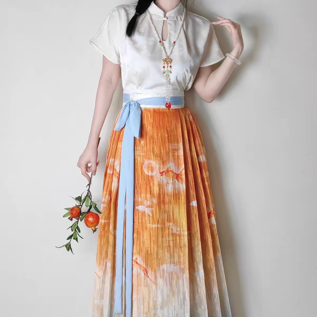 Summer Daily Hanfu: Soft Gauze Mamian Skirt (Breathable & Flowy)