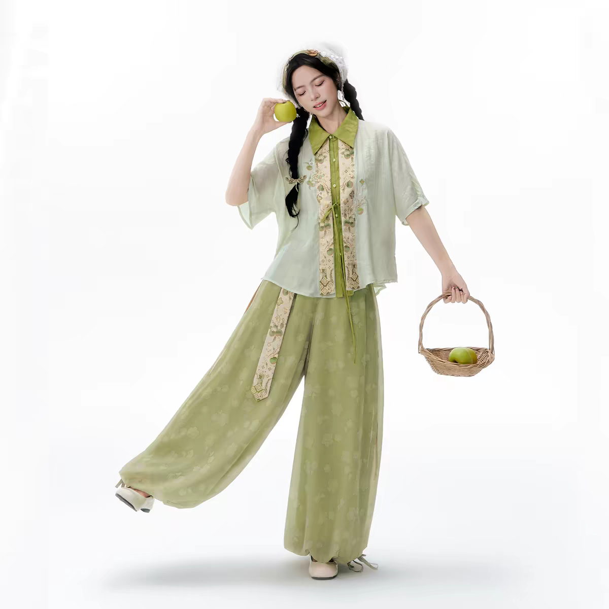 Song Dynasty Hanfu Pants – Summer Daily Wear, Breezy Wide‑Leg Pants for Hot Weather