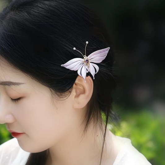 Chinese Twined Flower Hair Clip (Chanhua) – Intangible Cultural Heritage Silk Hairpin, Handmade Hair Accessory
