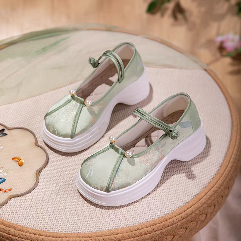 Height-Boosting Hanfu Shoes | 增高鞋 | Traditional-Style Shoes for Hanfu & Mamian Skirts | Size 35-40