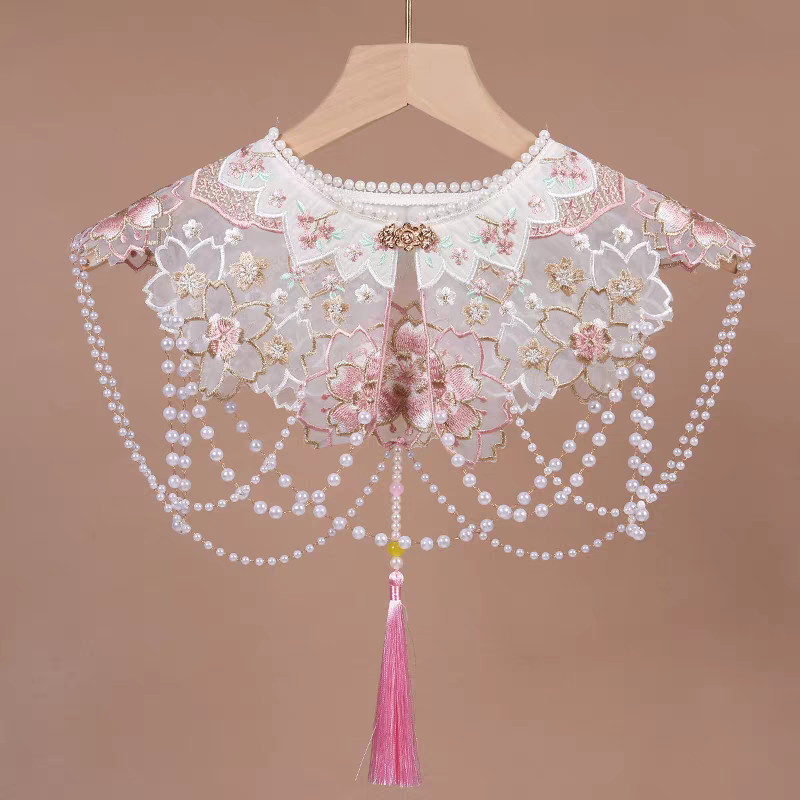 云肩Yunjian Chinese Cloud Collar – Traditional Embroidered Cape for Hanfu & Qipao