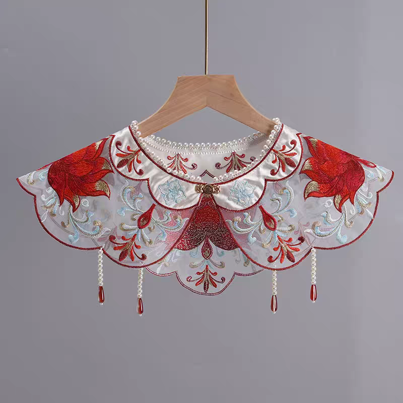 云肩Yunjian Chinese Cloud Collar – Traditional Embroidered Cape for Hanfu & Qipao