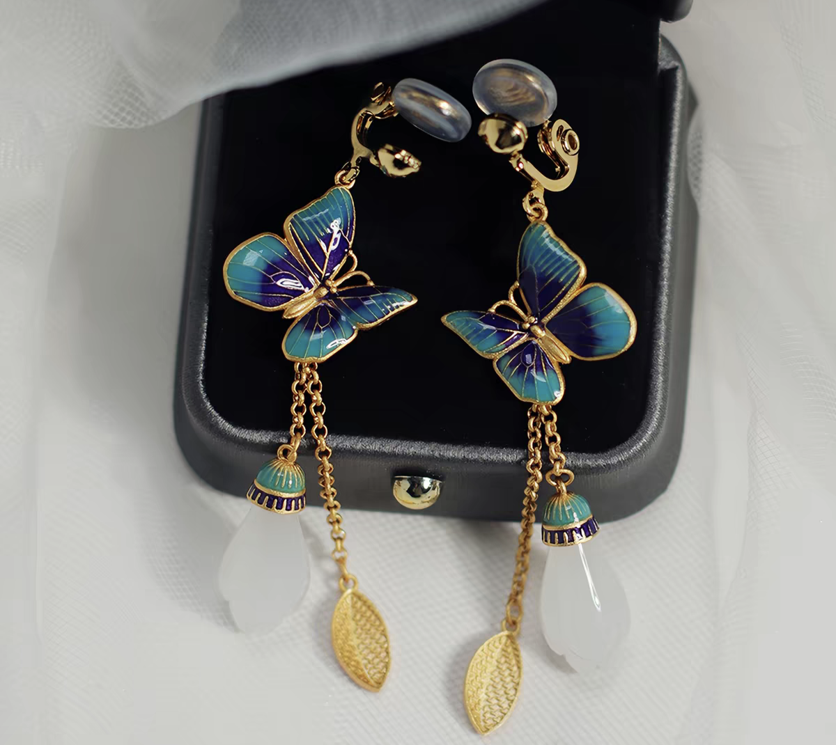 Chinese New Style Clip On Earrings for Women | No Ear Piercing Traditional Inspired Jewelry