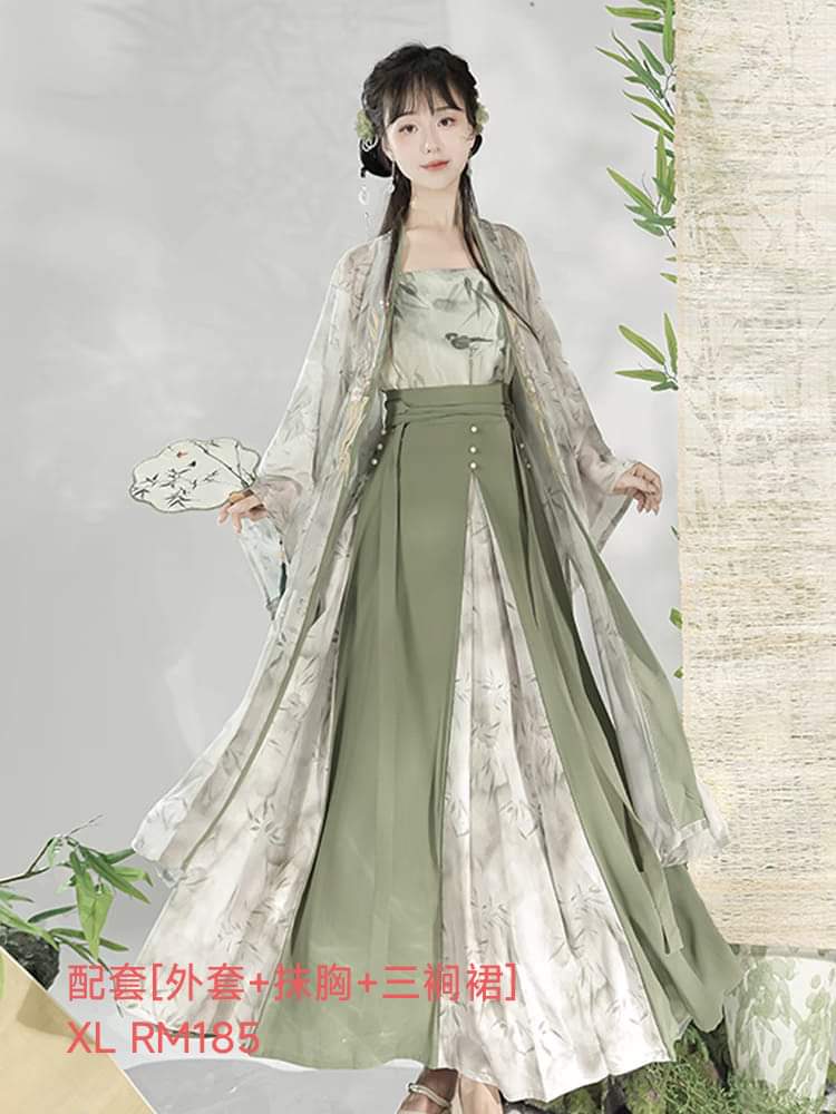 马来西亚汉服现货大码马面裙现货Ready stock hanfu horse face skirt