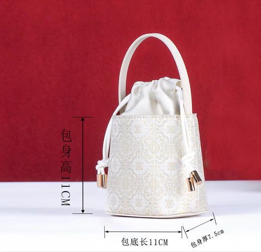 Song Brocade Silk Handbag (宋锦) | Chinese Intangible Cultural Heritage Inspired Elegant Tote Bag