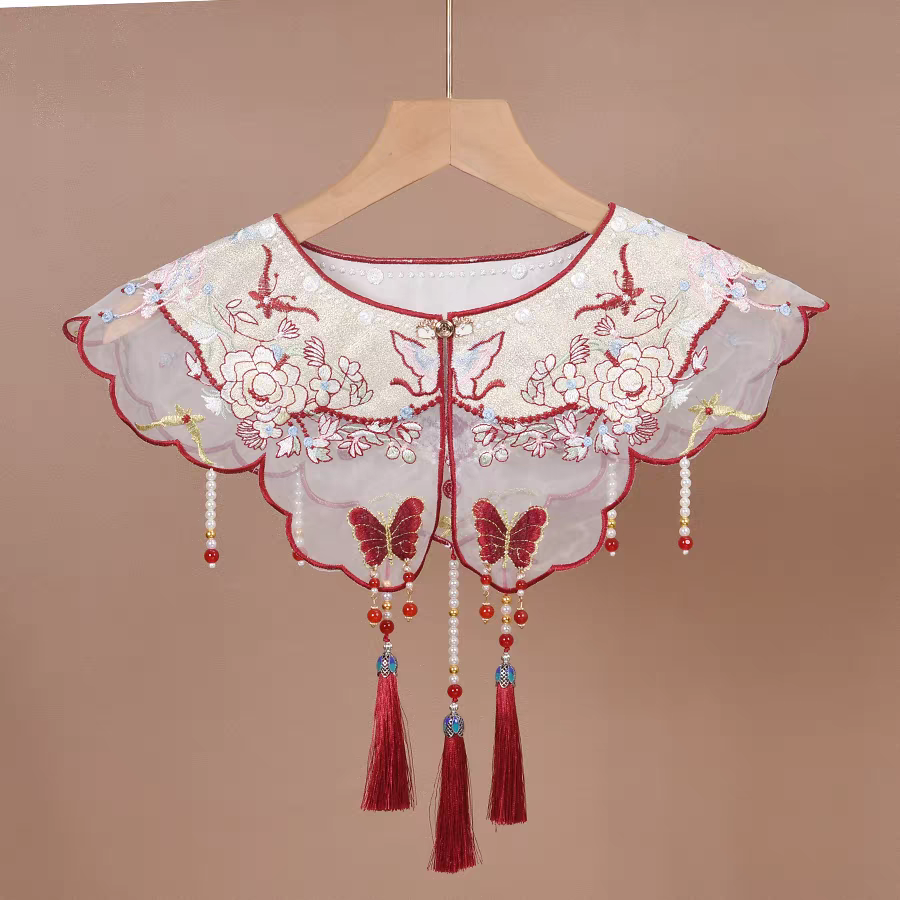 云肩Yunjian Chinese Cloud Collar – Traditional Embroidered Cape for Hanfu & Qipao