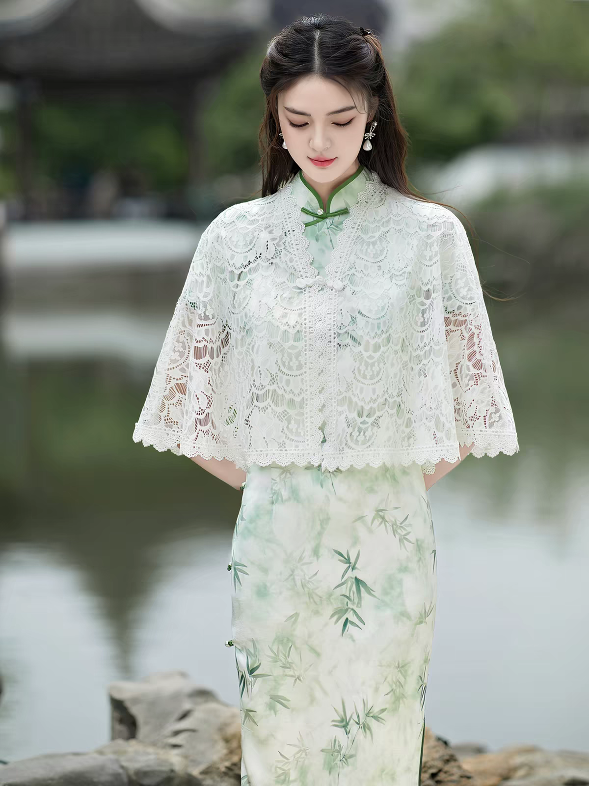 Cheongsam Shawl Wrap — Lightweight Summer Cover-Up for Qipao & Dresses