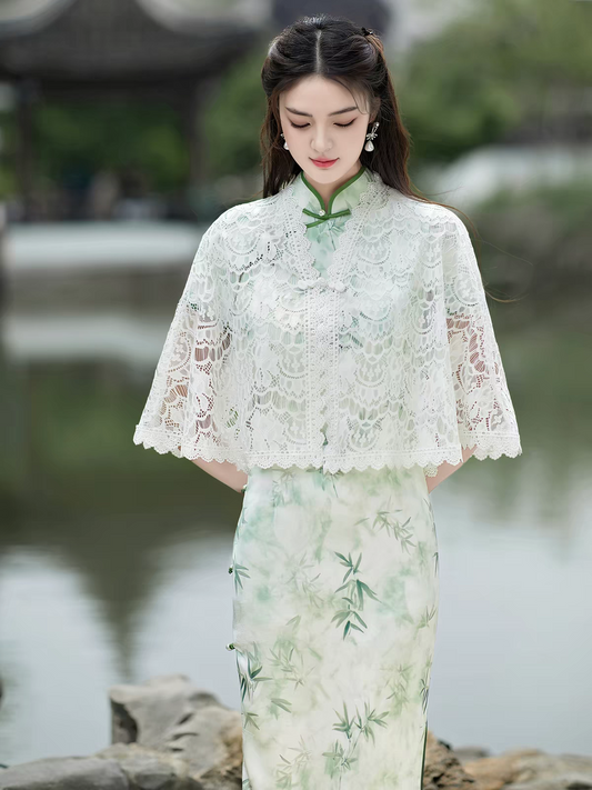 Cheongsam Shawl Wrap — Lightweight Summer Cover-Up for Qipao & Dresses