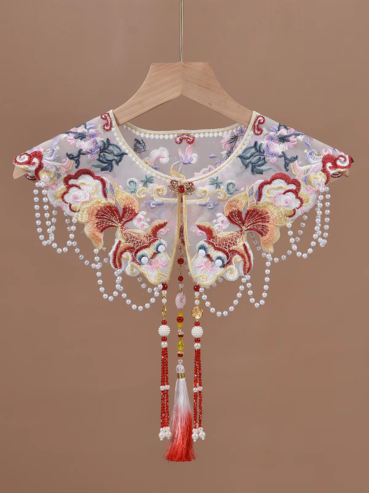云肩Yunjian Chinese Cloud Collar – Traditional Embroidered Cape for Hanfu & Qipao