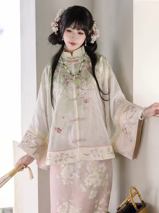 Qing Dynasty Hanfu Women’s – Elegant Chinese Traditional Top size SL