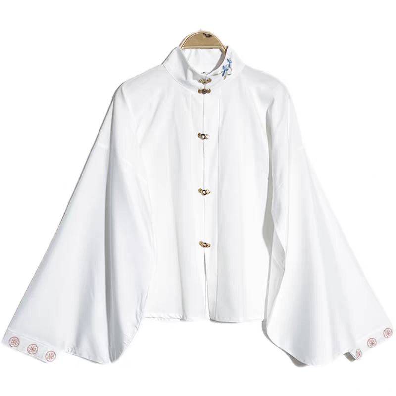 Hanfu Cross-Collar Stand-Up Collar Pipa Sleeve Top汉服交领立领琵琶袖上衣S-XL