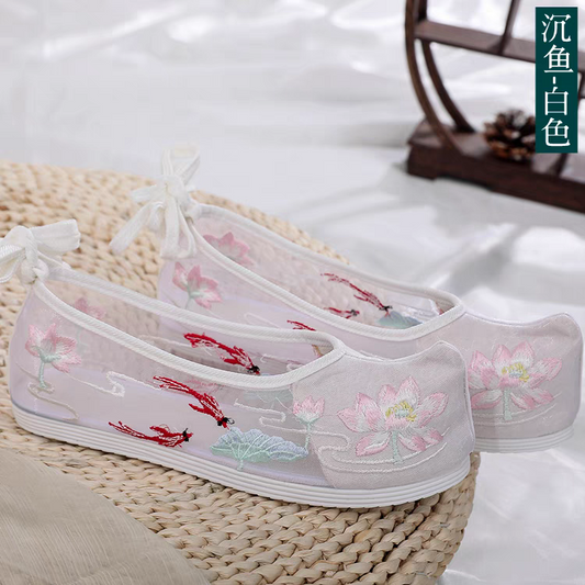 网纱绣花鞋34-40