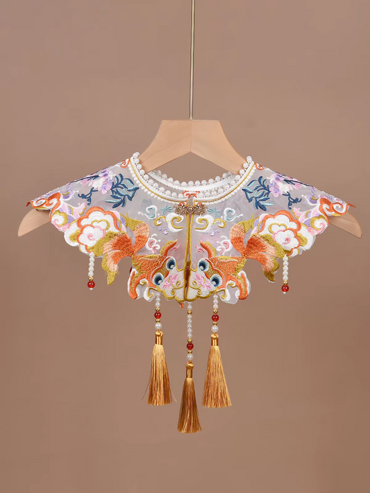 云肩Yunjian Chinese Cloud Collar – Traditional Embroidered Cape for Hanfu & Qipao