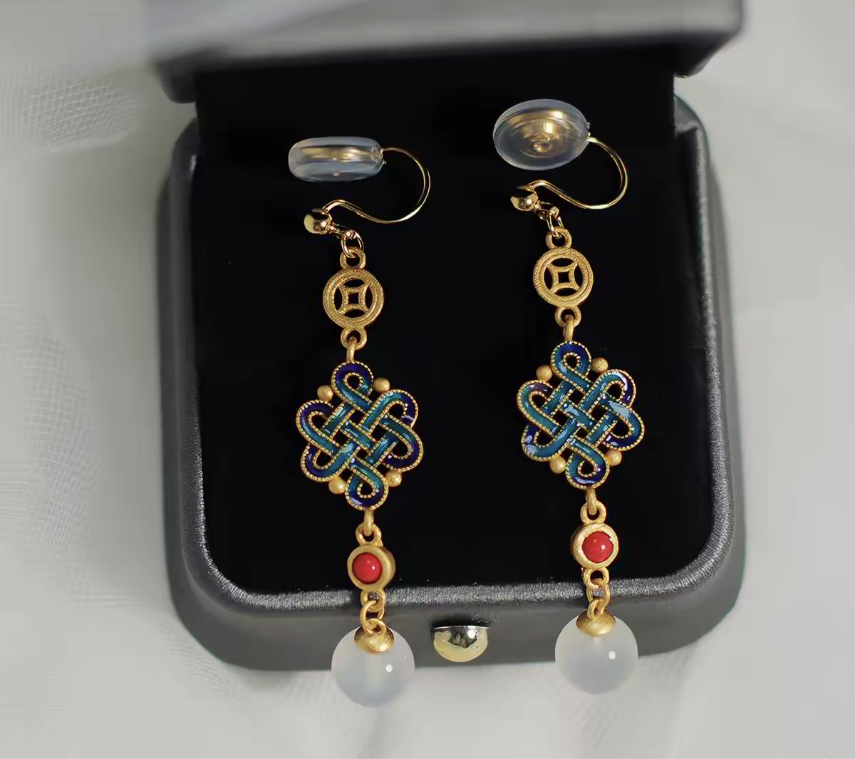 No Piercing Chinese Style Clip On Earrings | New Chinese Style Hanfu Jewelry Accessories