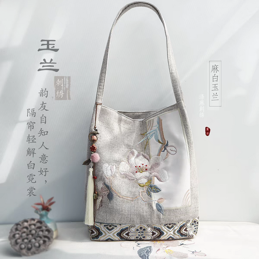 Embroidered Shoulder Bag