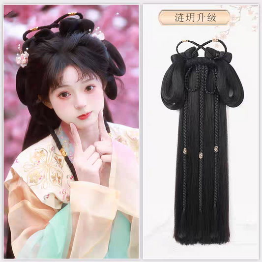 Hanfu Wig Bun Hairpiece | Chinese Ancient Costume Hair Accessories 古风汉服假发包 Cosplay Bridal Updo Extension