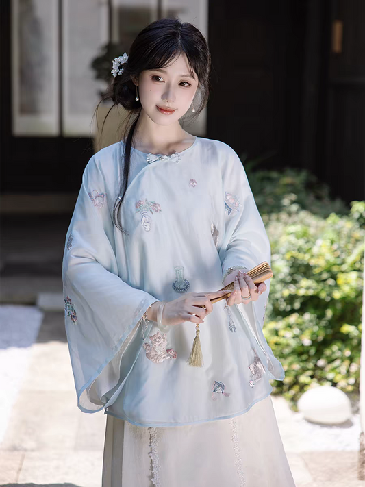 Pakaian Wanita Hanfu Dinasti Qing – Tradisional Cina yang Elegan SAIZ TOP SL