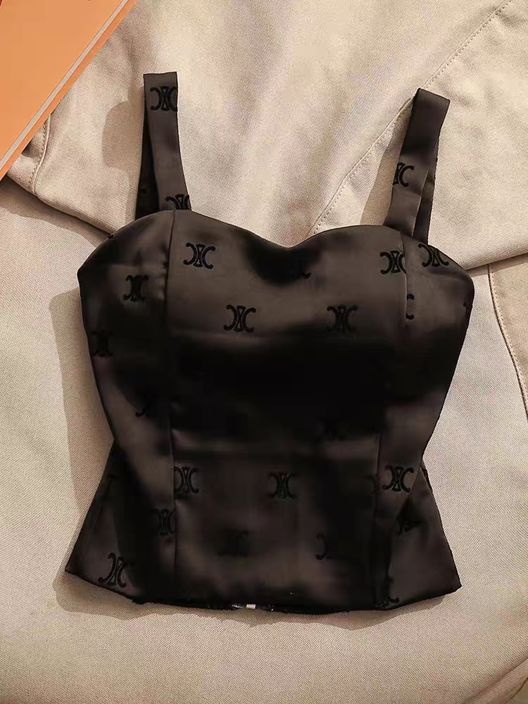 New Chinese style top新中式吊带背心