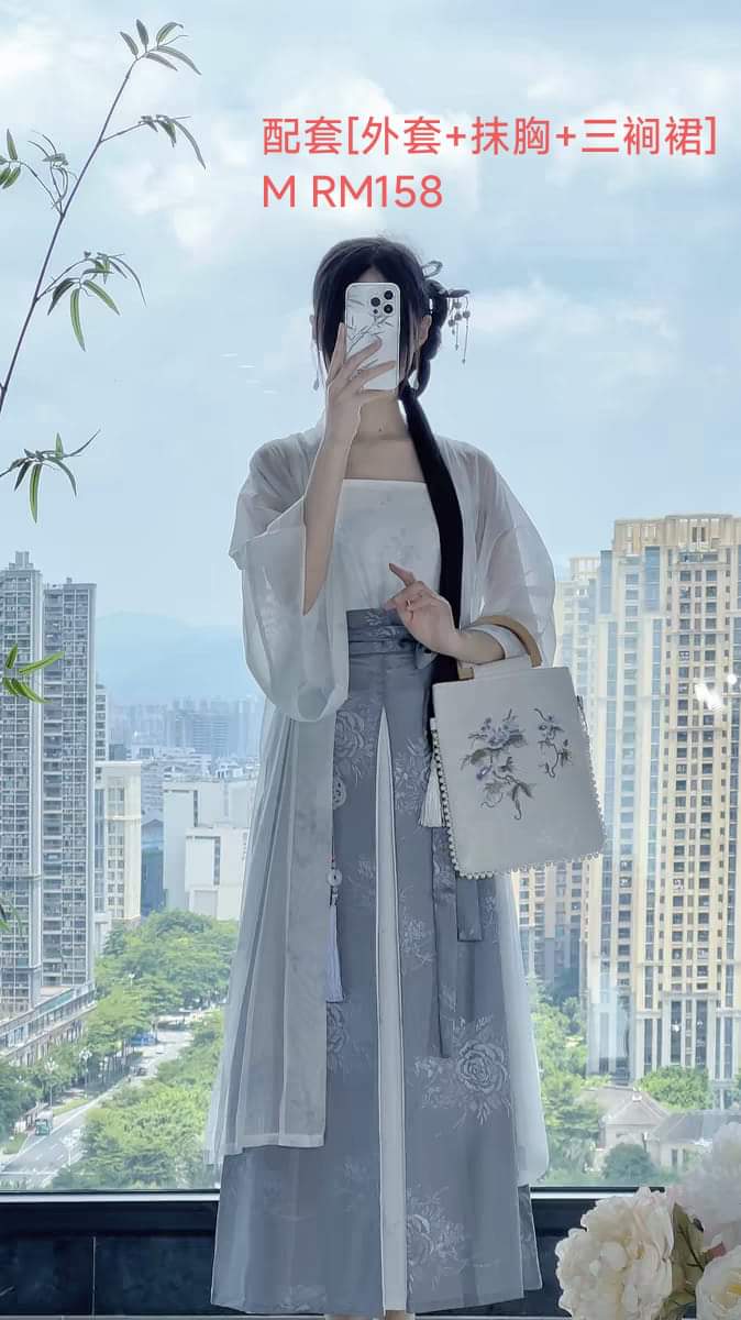 马来西亚汉服现货大码马面裙现货Ready stock hanfu horse face skirt