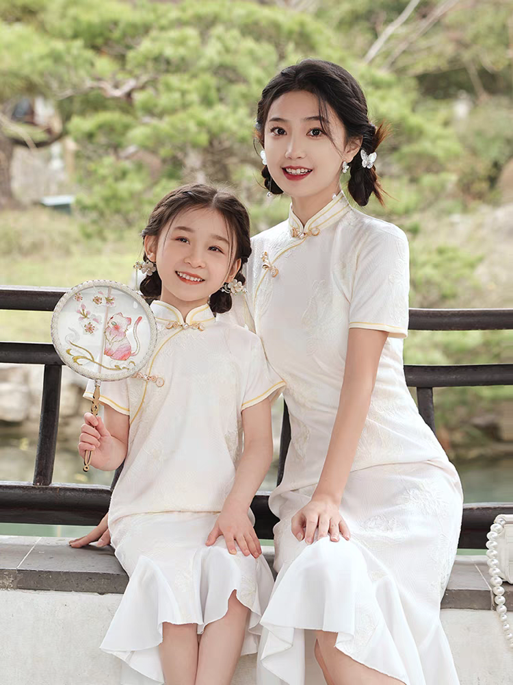 母女装旗袍母女穿搭亲子装