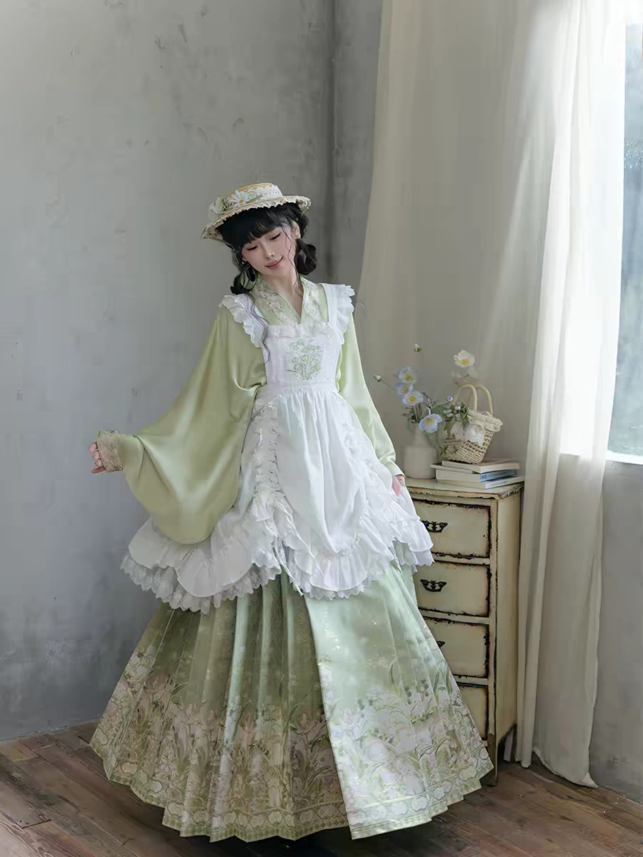 Lolita-Inspired Hanfu Mamian Skirt Set