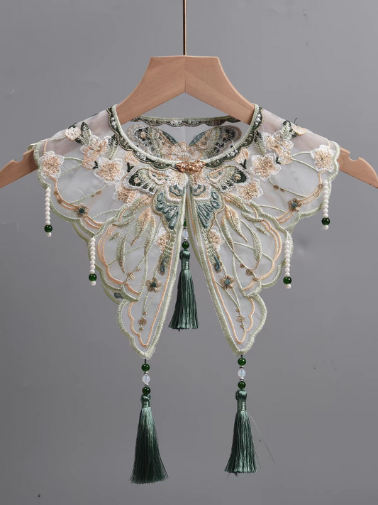 云肩Yunjian Chinese Cloud Collar – Traditional Embroidered Cape for Hanfu & Qipao