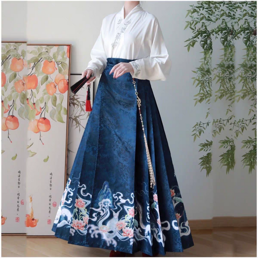 Ensemble Hanfu assorti à la jupe Ma-mian S-2XL