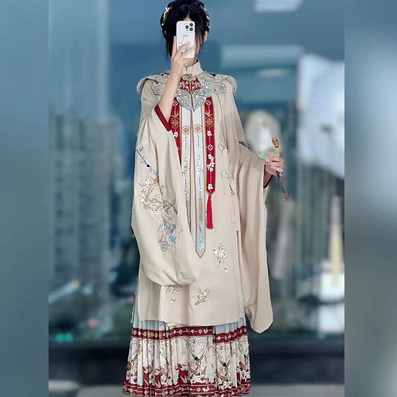 Ming Dynasty style cloud-shoulder Hanfu明制云肩汉服S-XL