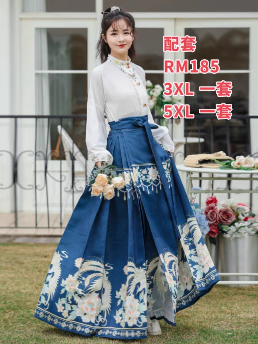 马来西亚汉服现货大码马面裙现货Ready stock hanfu horse face skirt