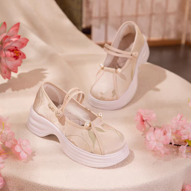 Height-Boosting Hanfu Shoes | 增高鞋 | Traditional-Style Shoes for Hanfu & Mamian Skirts | Size 35-40