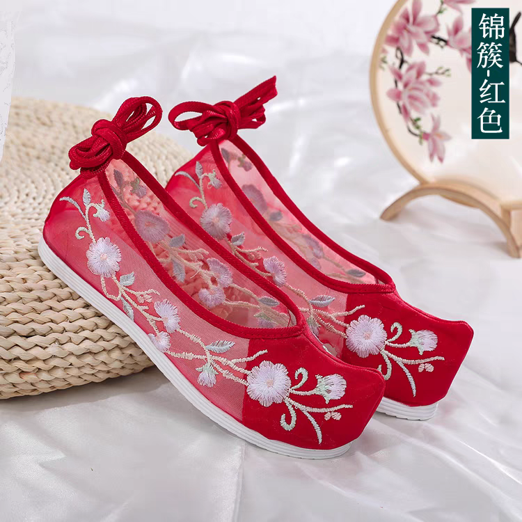网纱绣花鞋34-40
