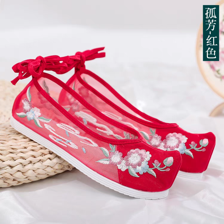 网纱绣花鞋34-40