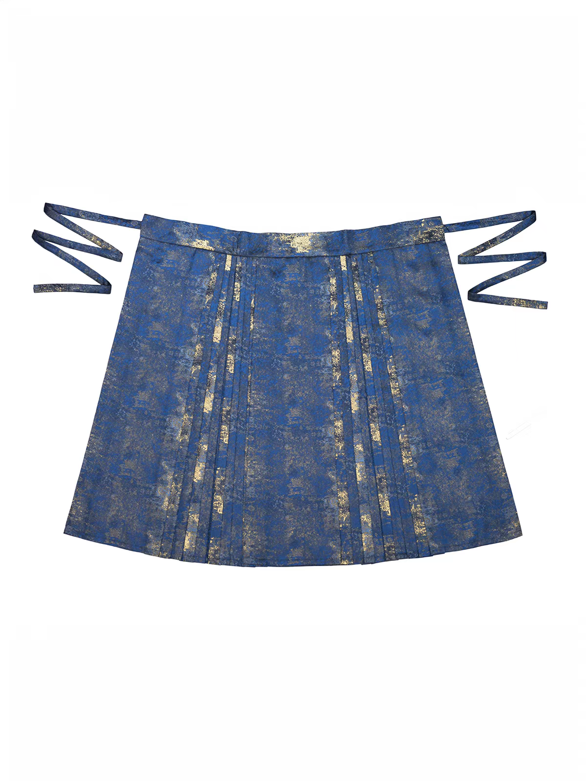 Gold Brocade Mamian Skirt (Single Skirt)| Modern Chinese Style Hanfu Skirt for Daily Wear & Office Outfit