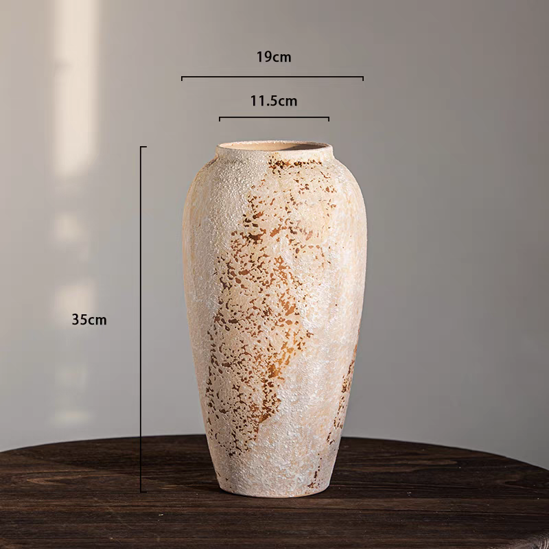 中古侘寂风插花摆件