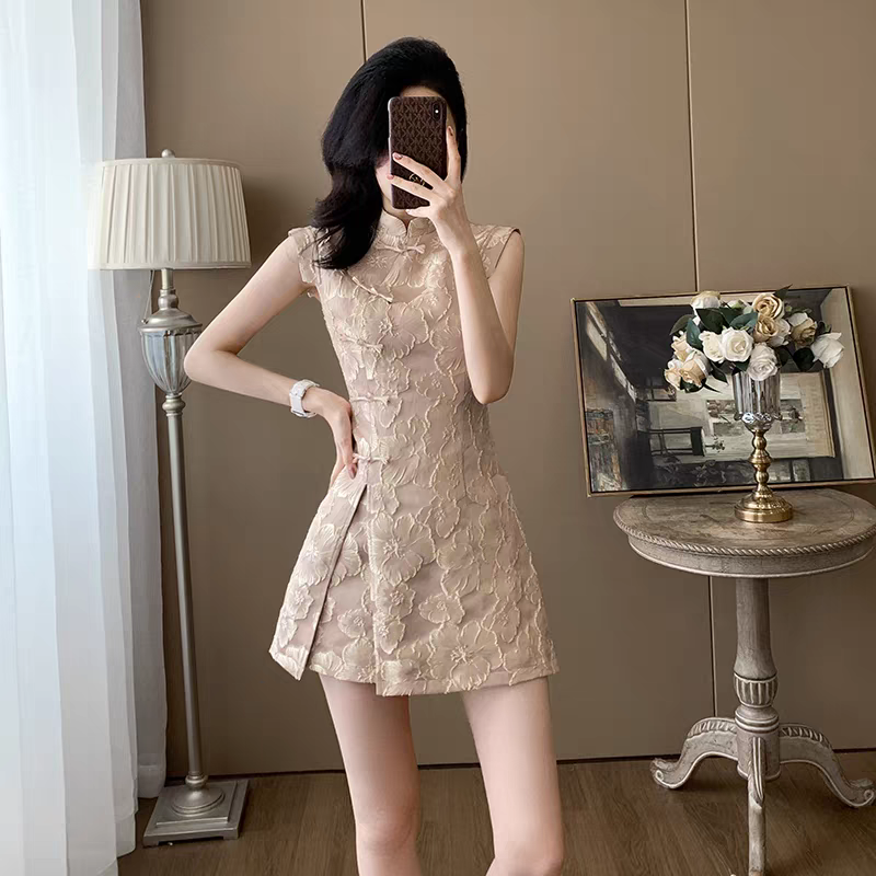 Modern Chinese Cheongsam Two-Piece Set – New Chinese Style Outfit | International Shipping (S-XL)