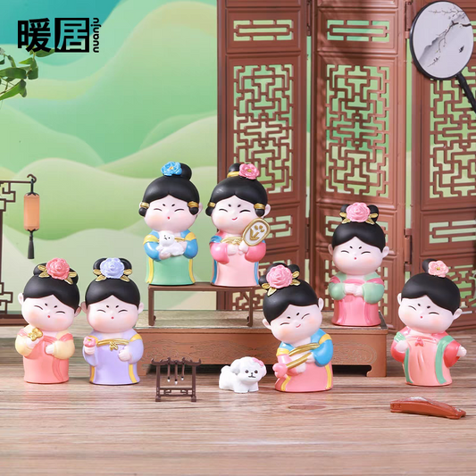 Hanfu (traditional Han Chinese clothing) lady figurine, popular online figure blind box (single item)
