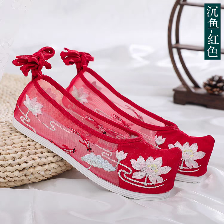 网纱绣花鞋34-40